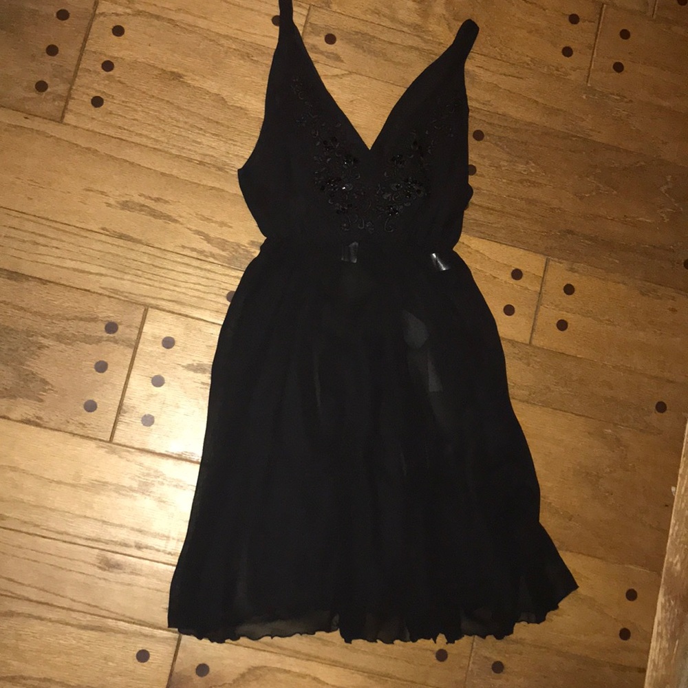 Linda Donatella black intimate top and thong